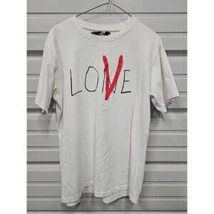 Vlone "Love" White & Red Tee, T-Shirt, Size Medium